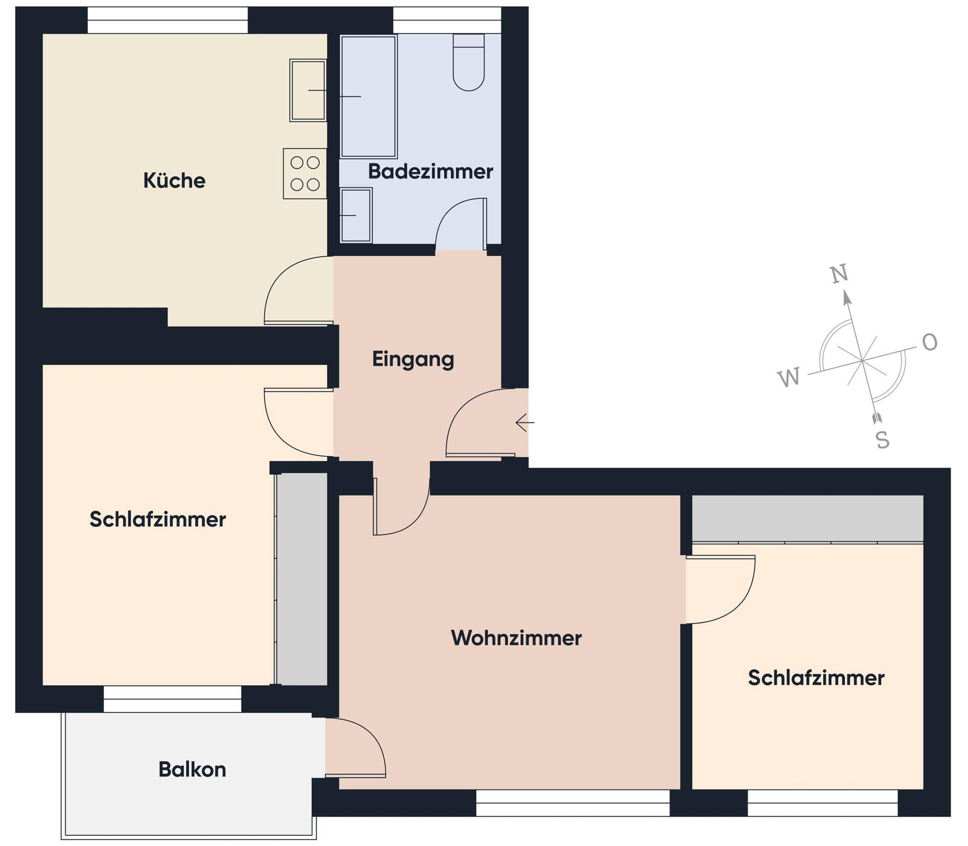 Grundriss ohne Maßstab