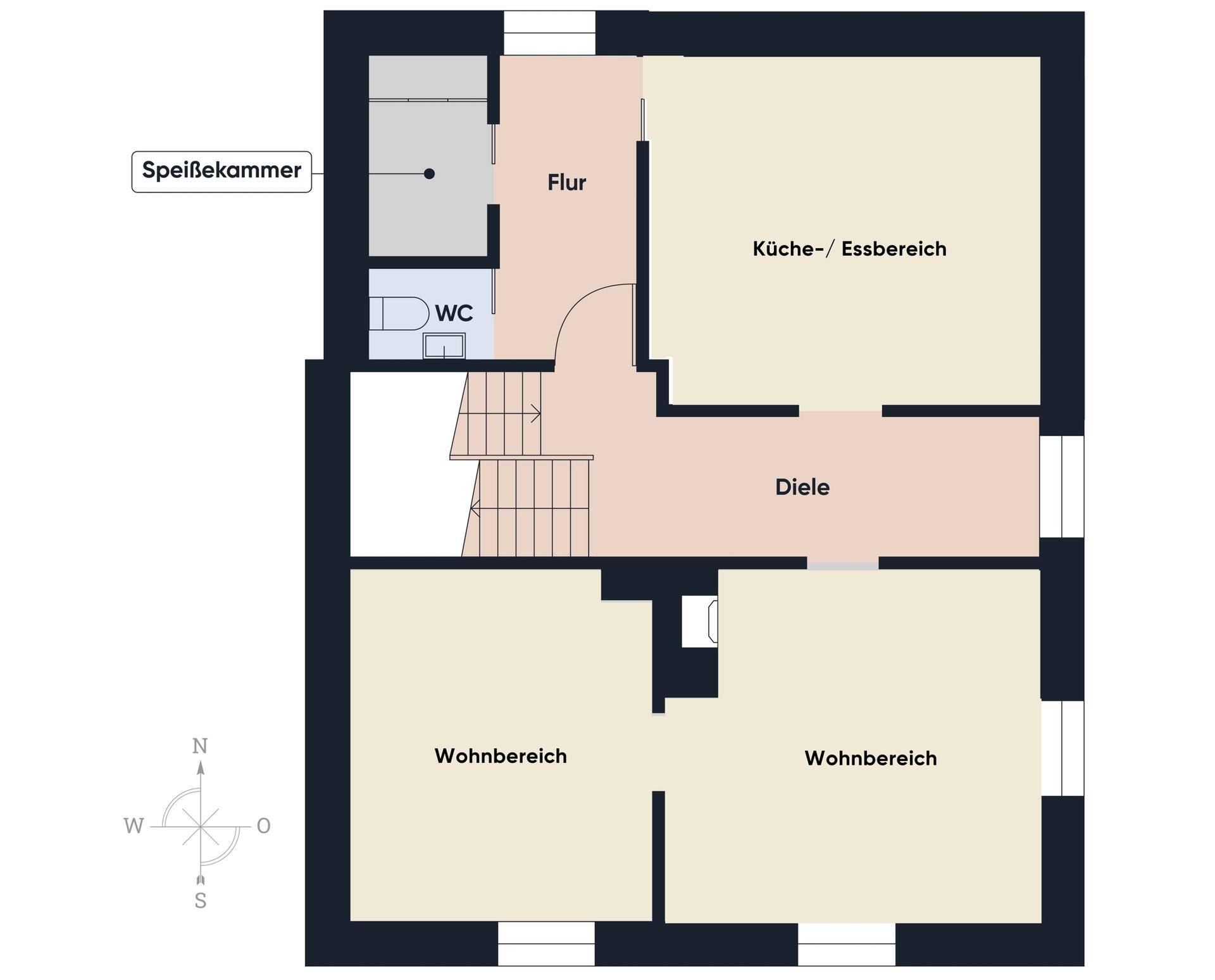 Grundriss ohne Maßstab / 1. OG