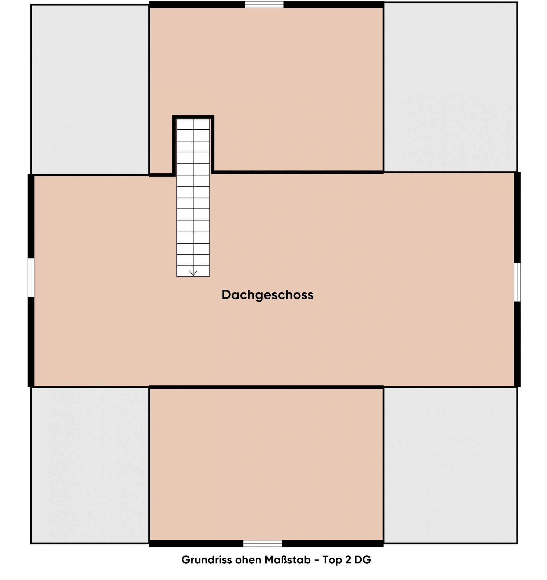 Grundriss ohne Maßstab / Top 2 DG