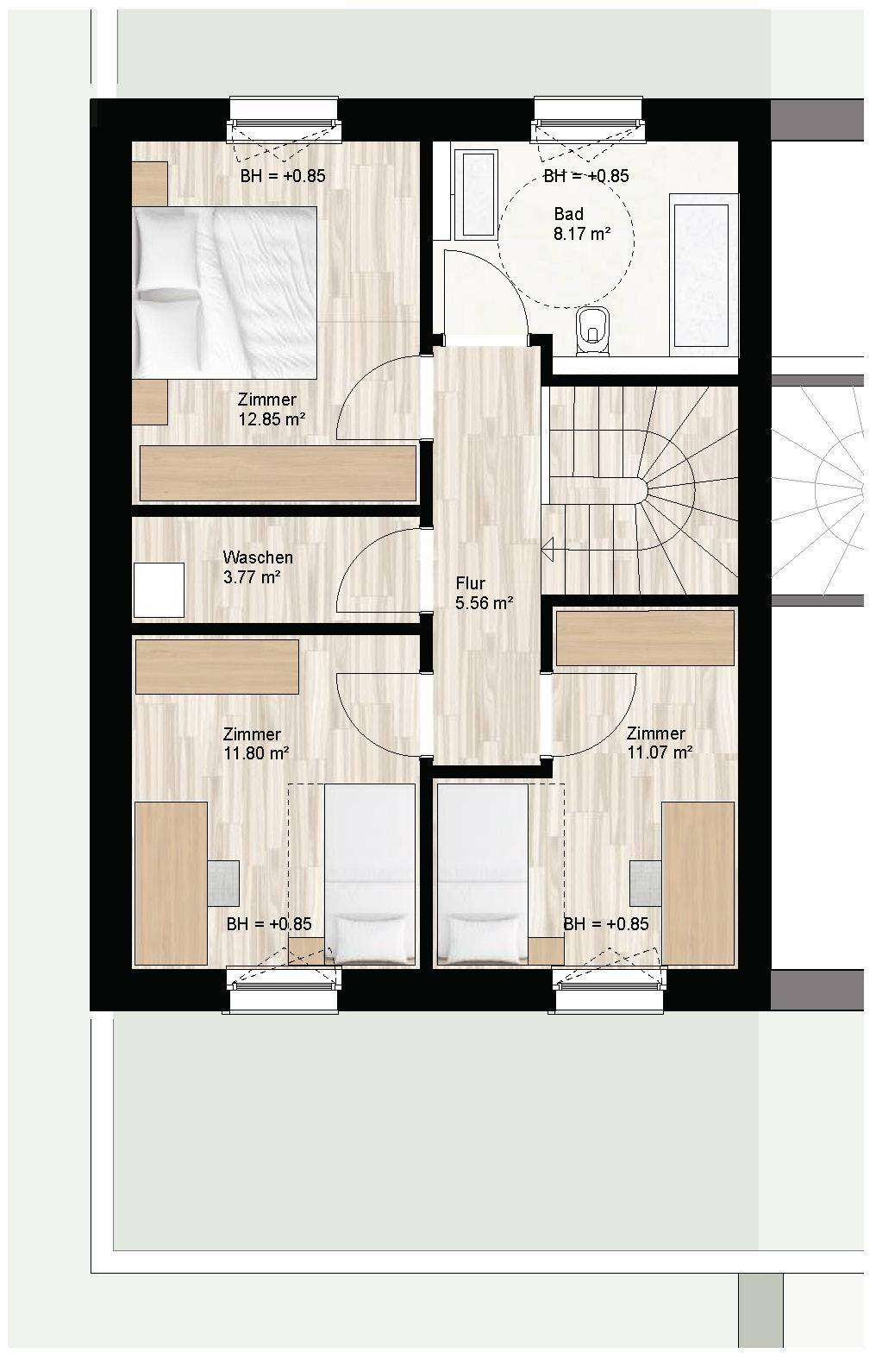 Modern wohnen in Wolfurt: Wohnbebauung mit Reihenhauscharakter in attraktiver Lage / Haus F - Поглед 5