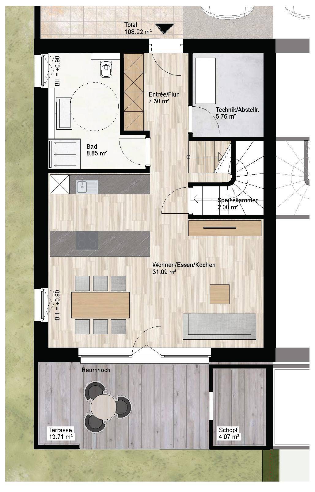 Modern wohnen in Wolfurt: Wohnbebauung mit Reihenhauscharakter in attraktiver Lage / Haus F - Поглед 4