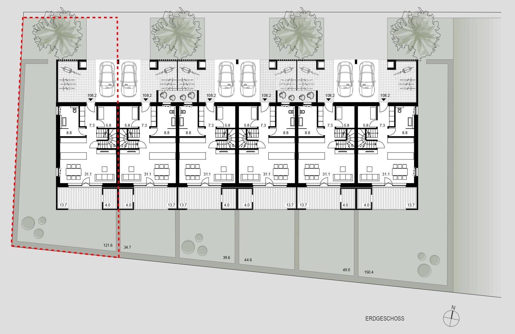 Modern wohnen in Wolfurt: Wohnbebauung mit Reihenhauscharakter in attraktiver Lage / Haus F - Поглед 6