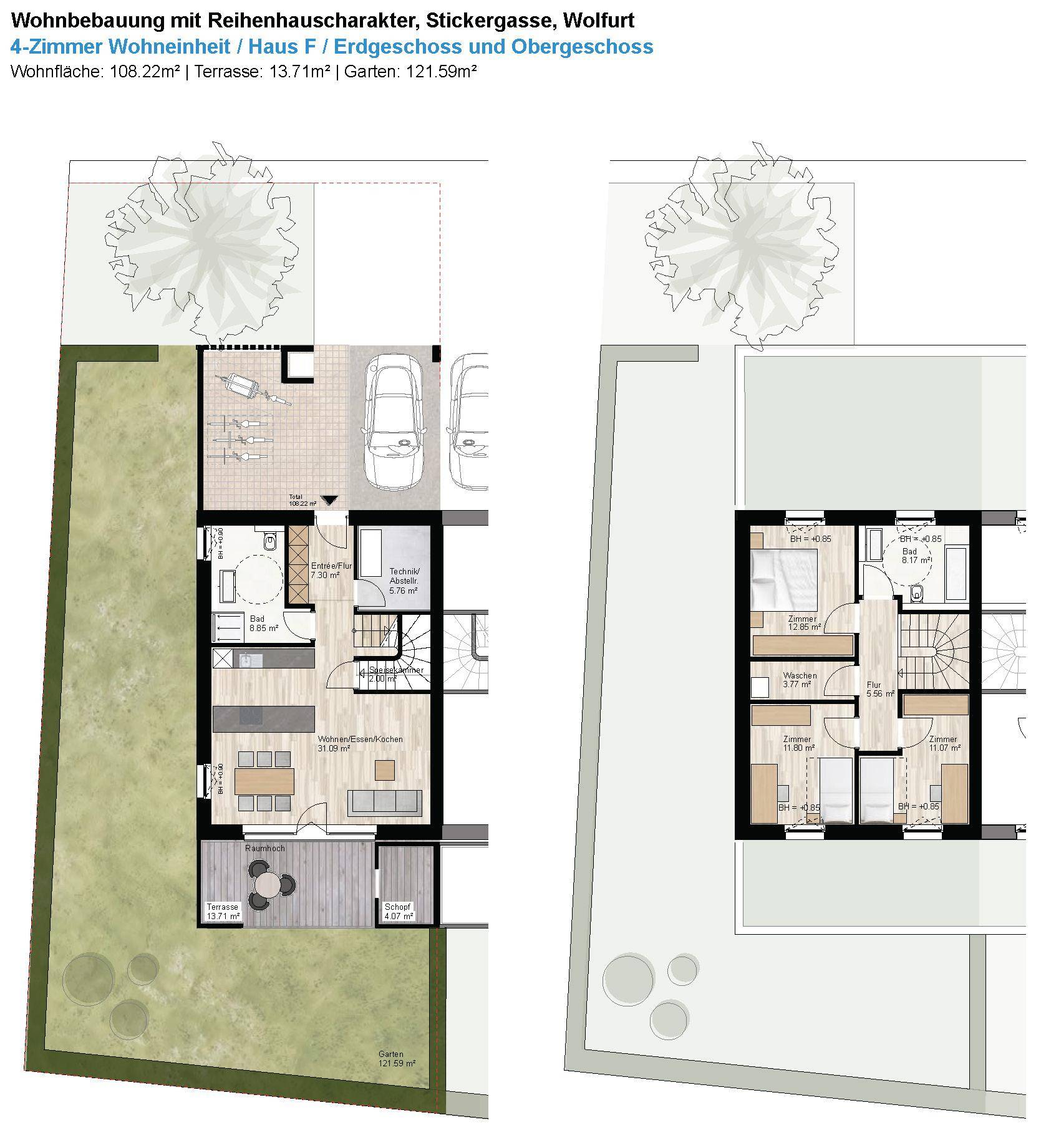 Modern wohnen in Wolfurt: Wohnbebauung mit Reihenhauscharakter in attraktiver Lage / Haus F - Поглед 3