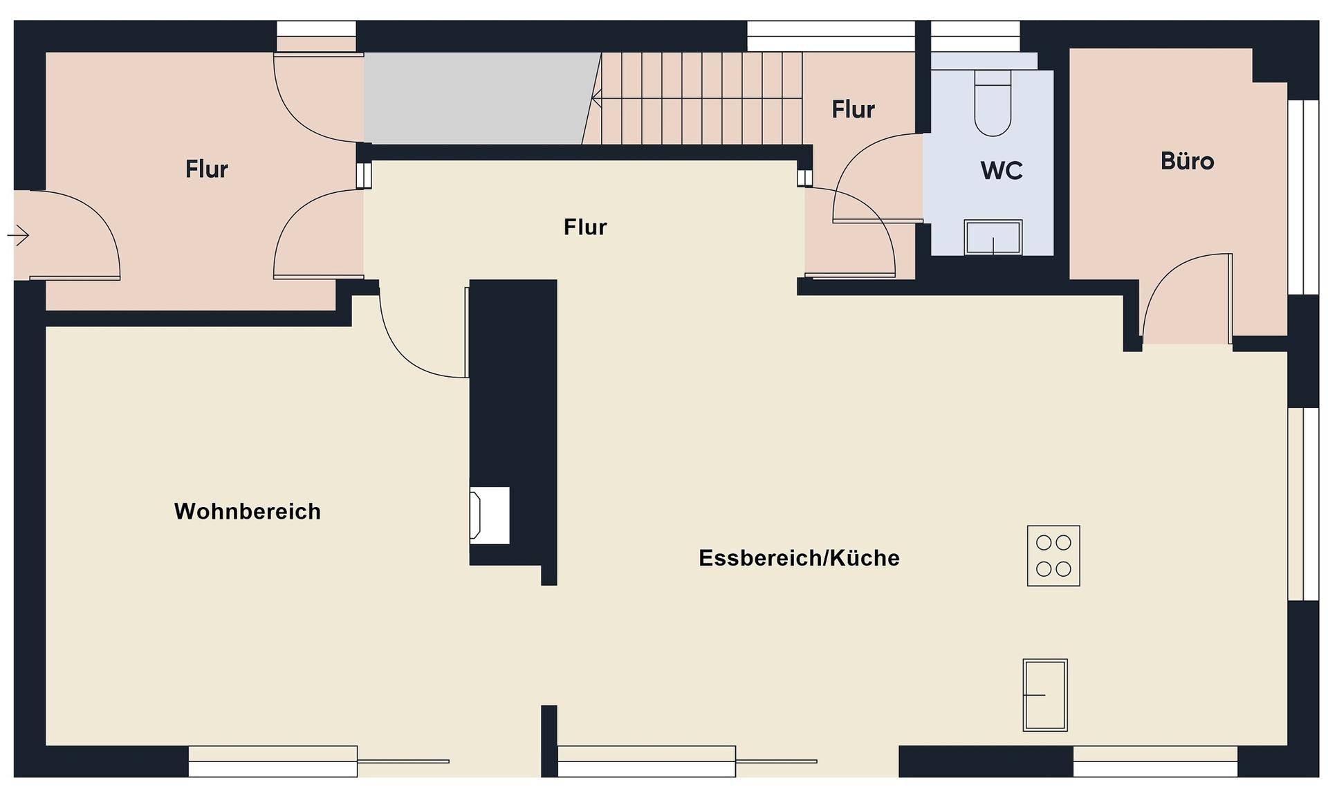 Grundriss ohne Maßstab / Erdgeschoss