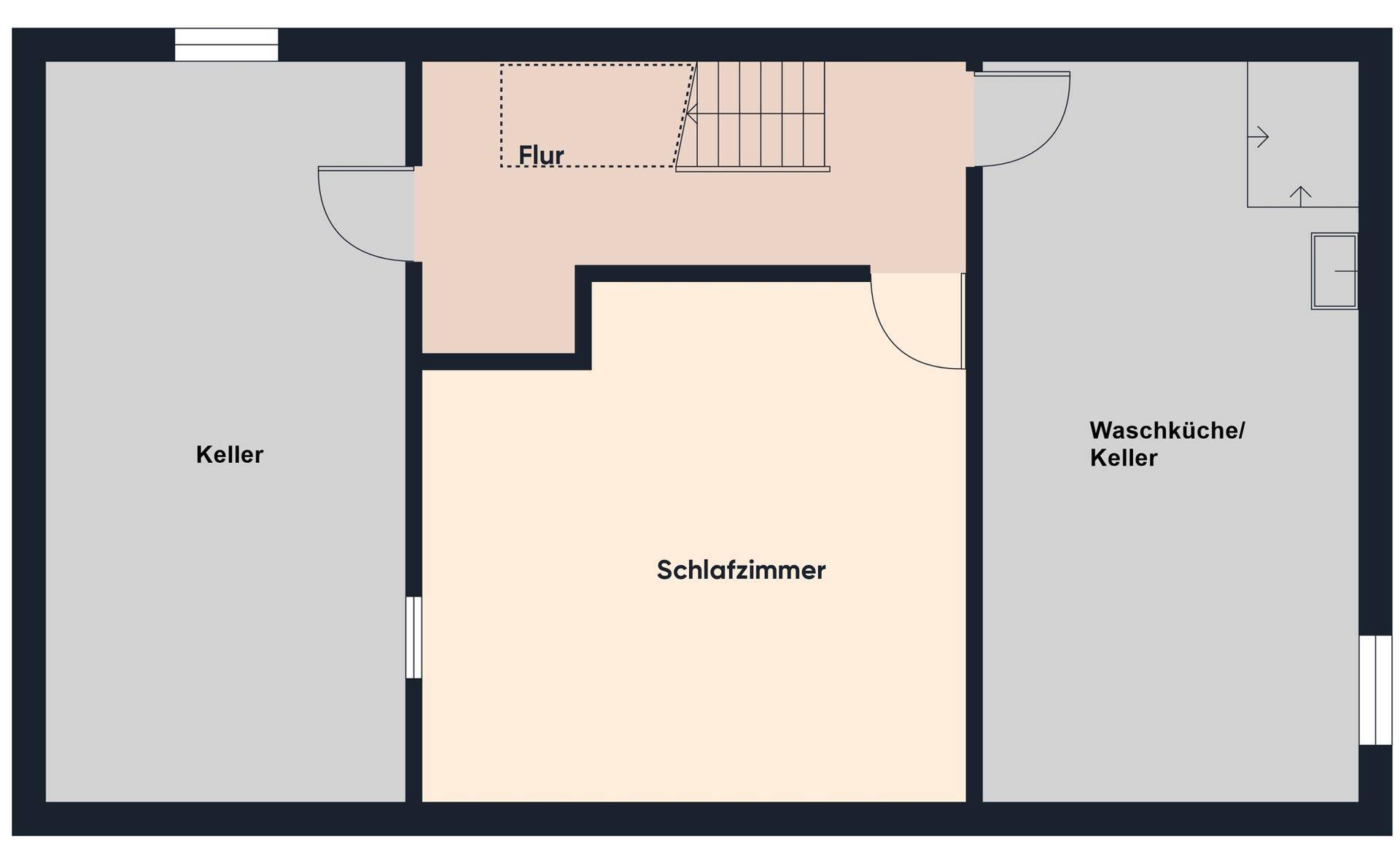 Grundriss ohne Maßstab / Kellergeschoss