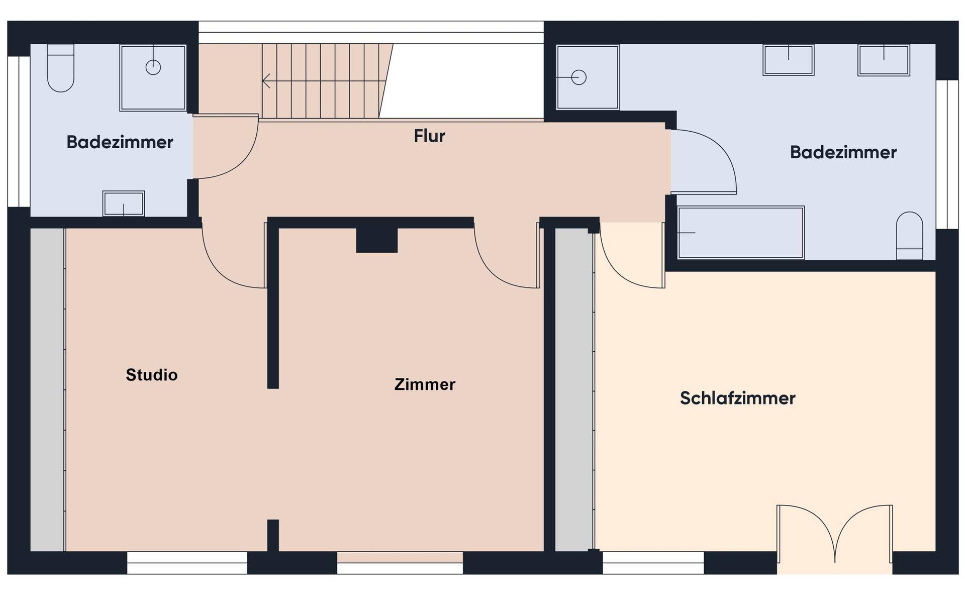 Grundriss ohne Maßstab / Obergeschoss