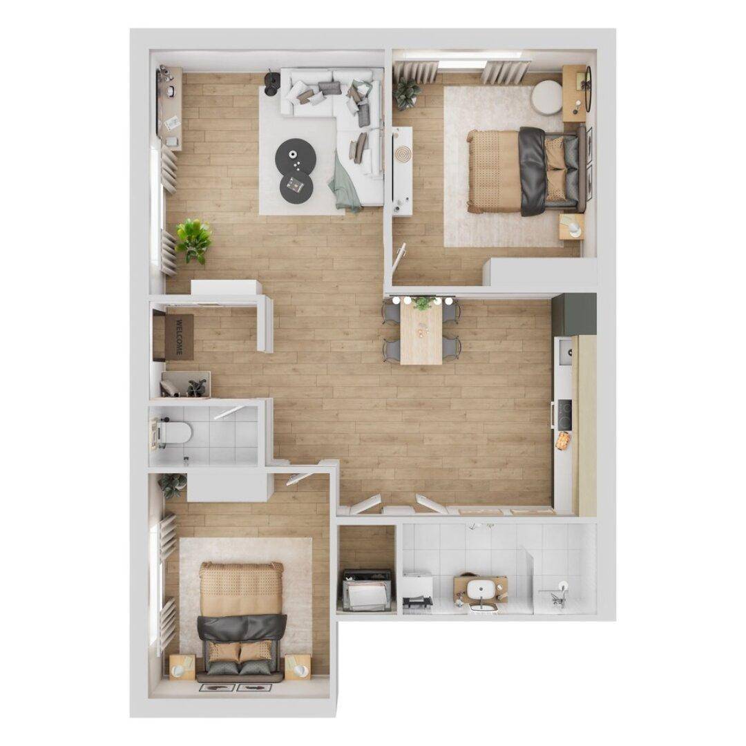 Wohnung - 3D Ansicht