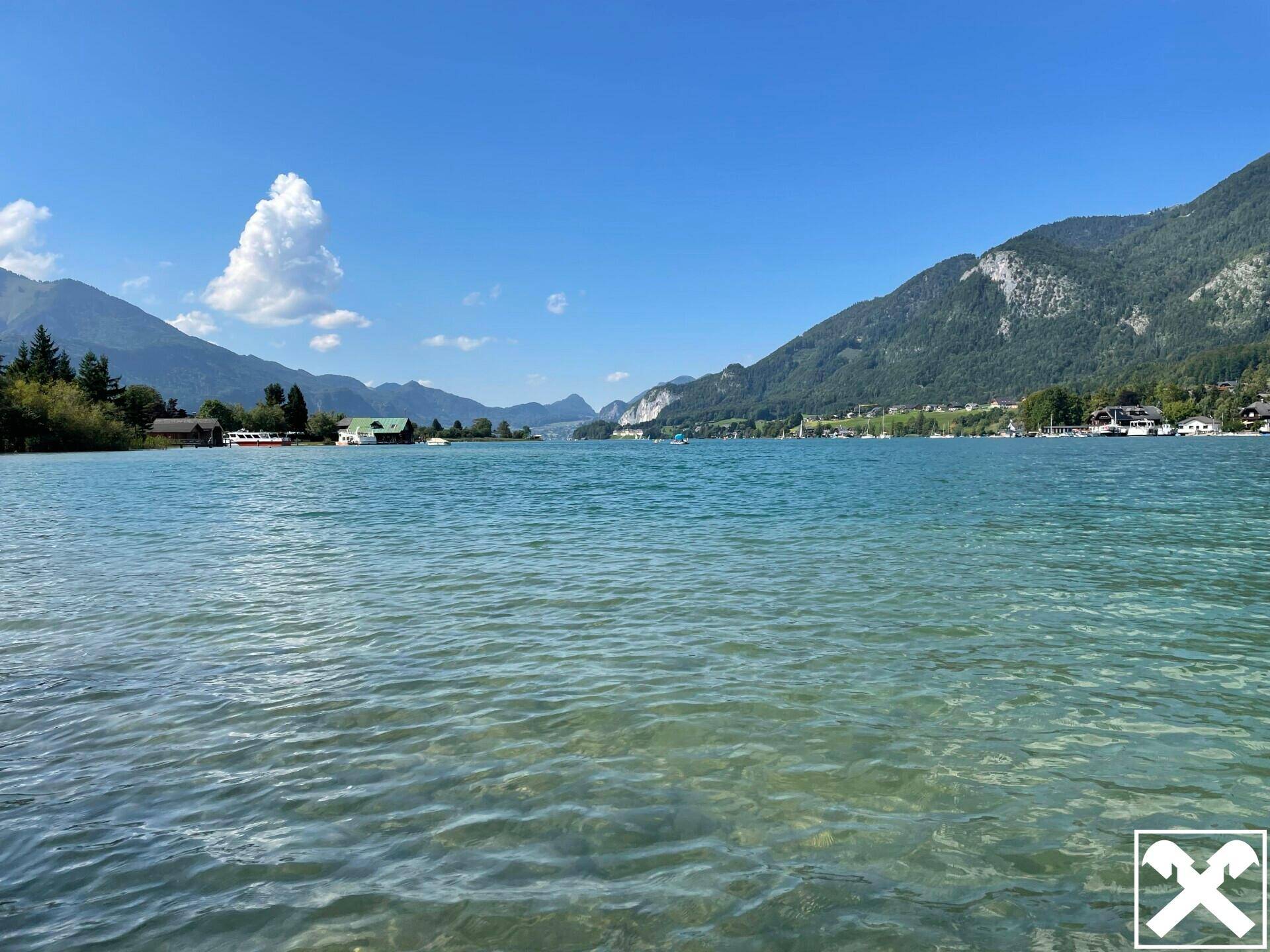 Wolfgangsee Naturbadestrand Bacheck