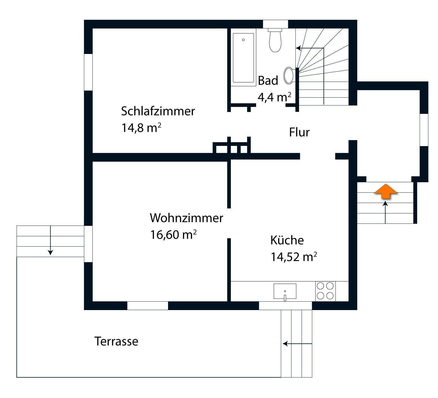 Grundrissplan Erdgeschoss