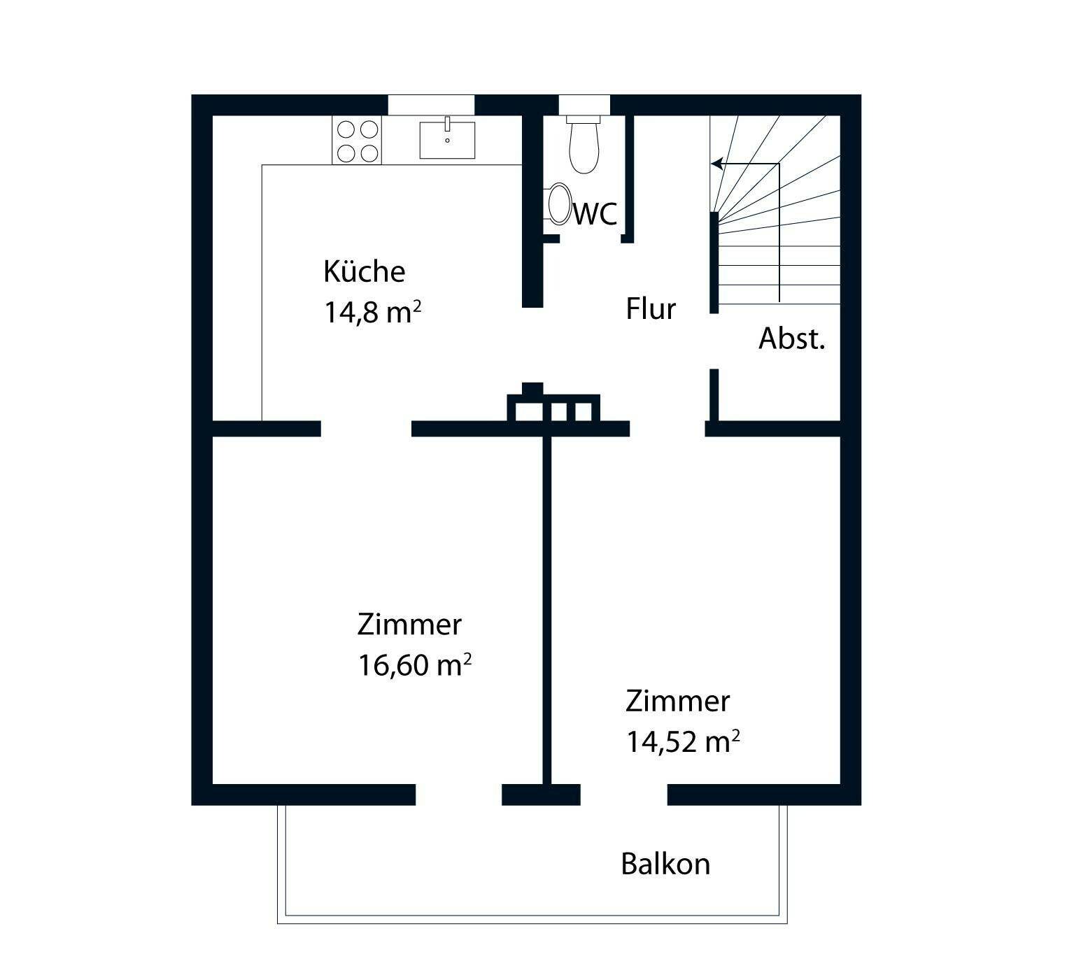 Grundrissplan Obergeschoss