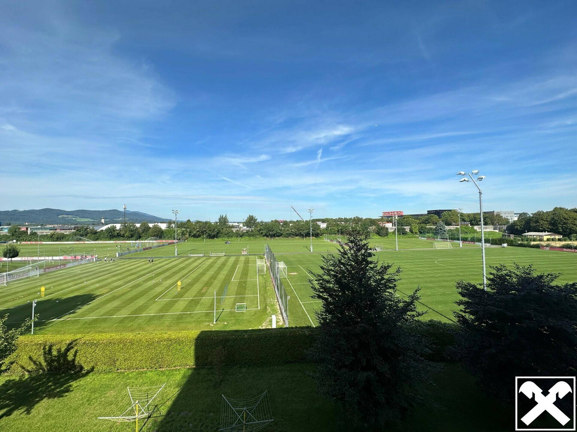 Ausblick Fußballplatz