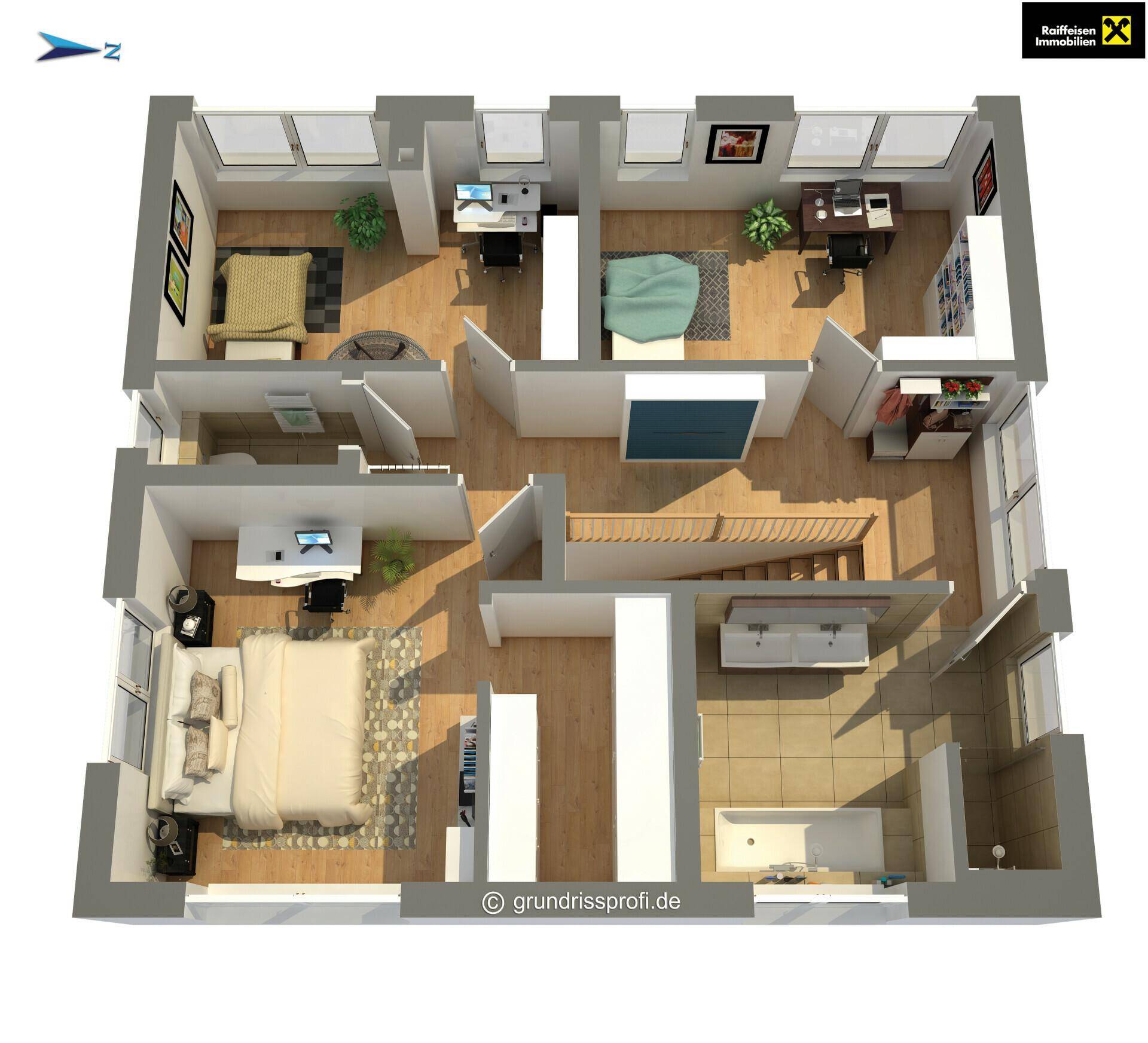 3D-Visualisierung Obergeschoss