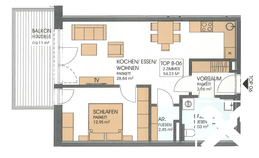 Wohnungsplan TOP 6