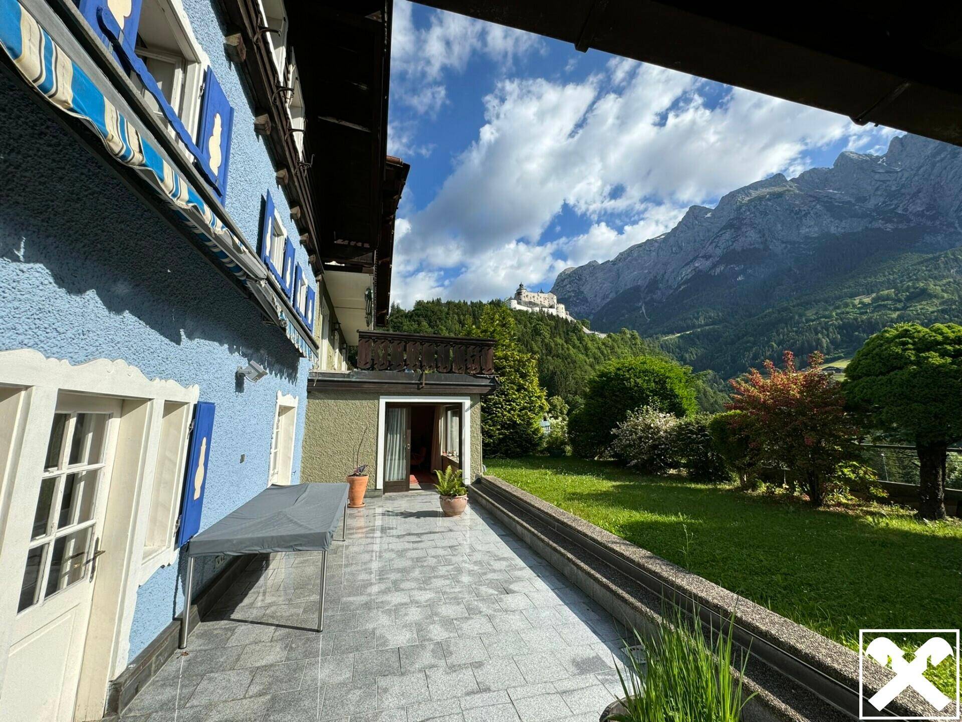 Terrasse Ausblick Burg