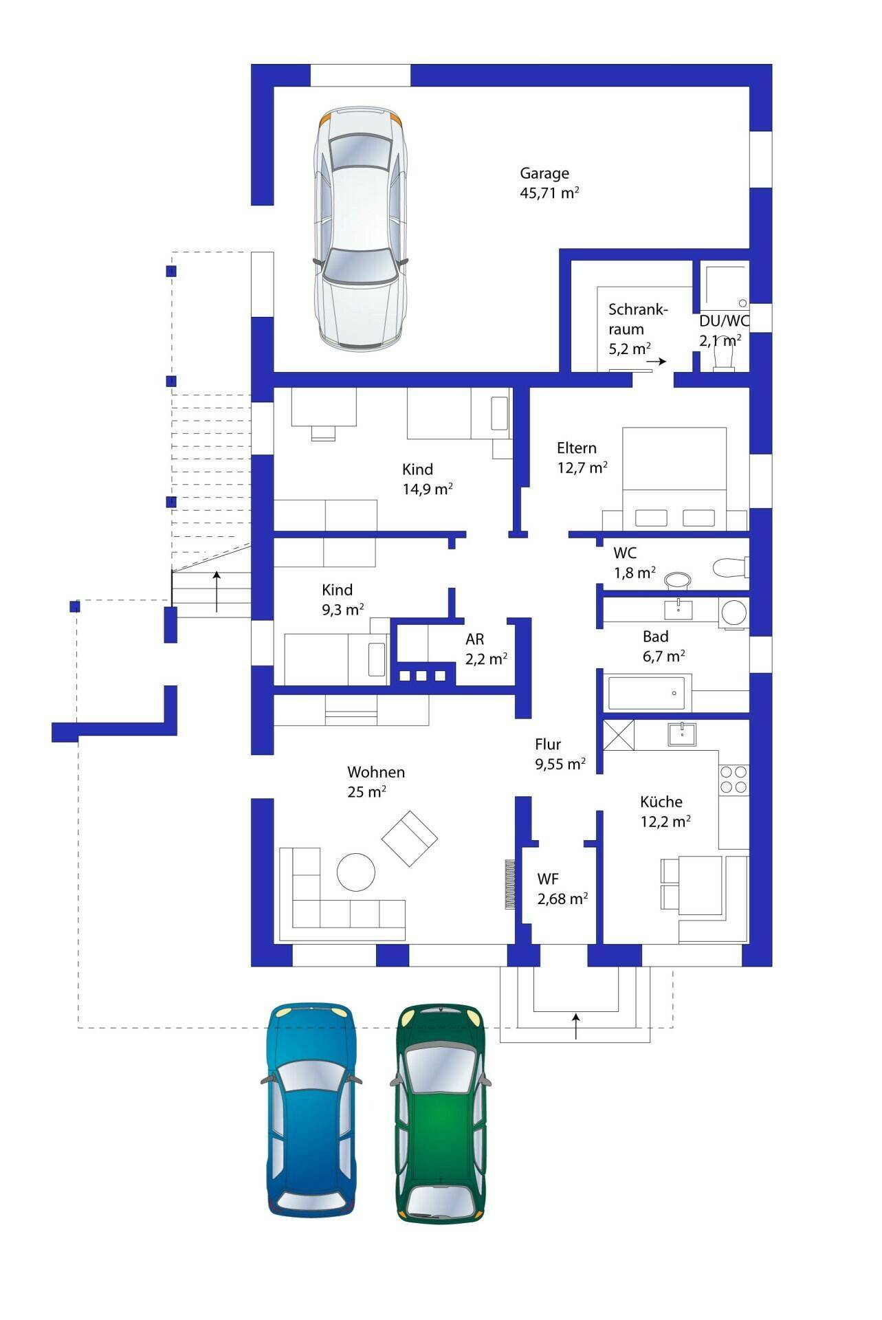 Plan EG Grafik möbliert