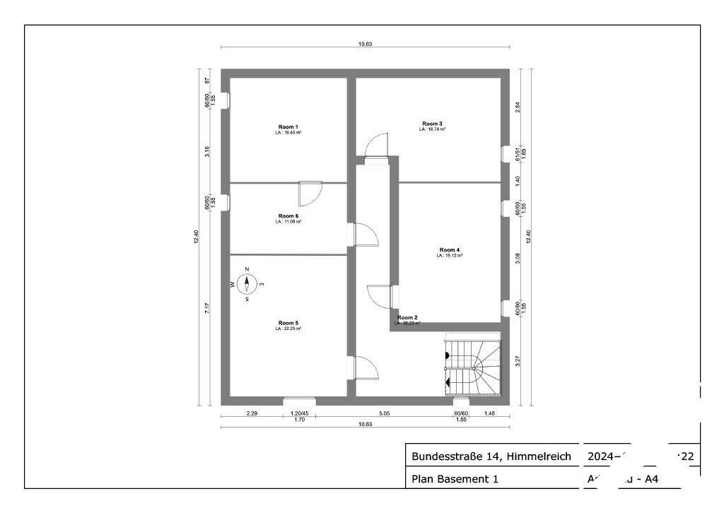 Grundrissplan Keller