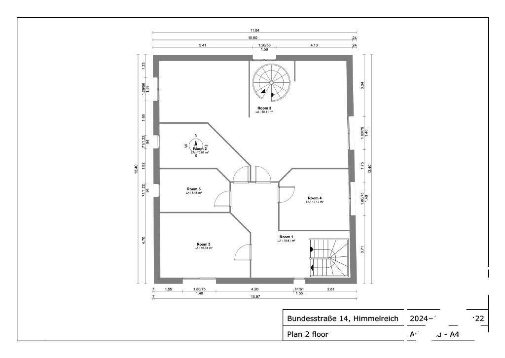 Grundrissplan Dachgeschoss