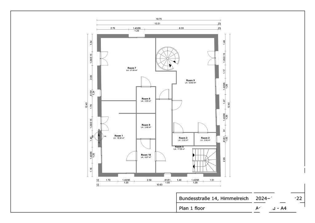 Grundrissplan 1. Obergeschoss