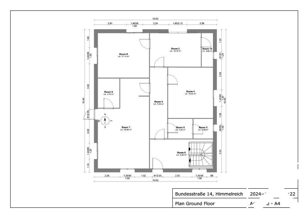 Grundrissplan Erdgeschoss