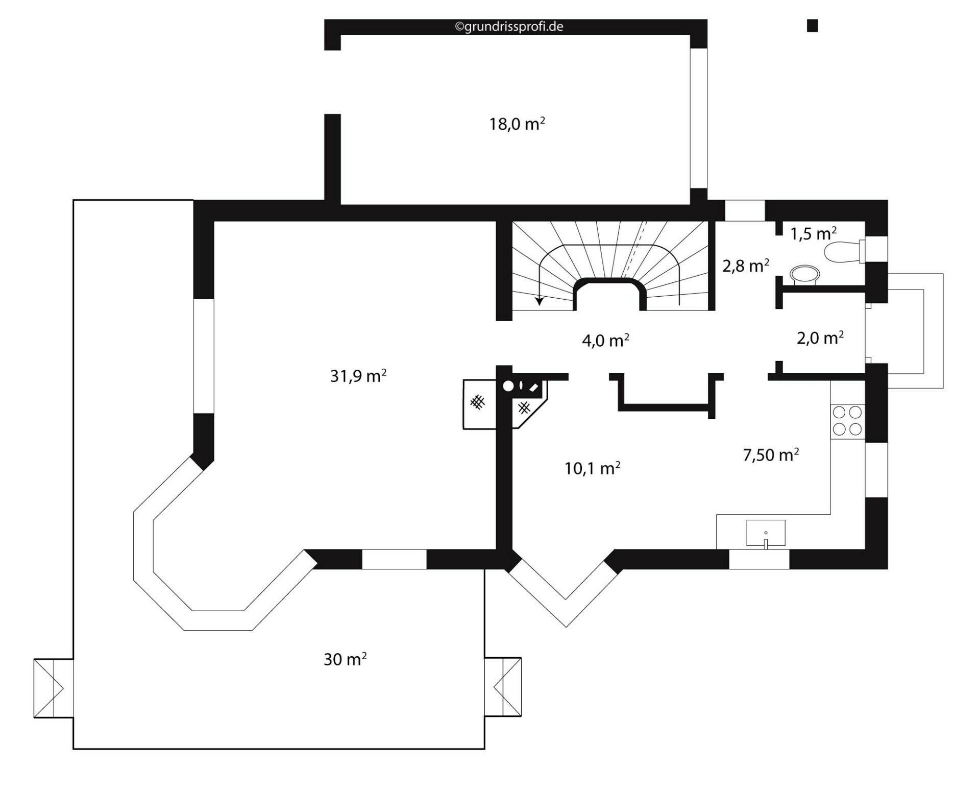 Grundrissplan Erdgeschoss