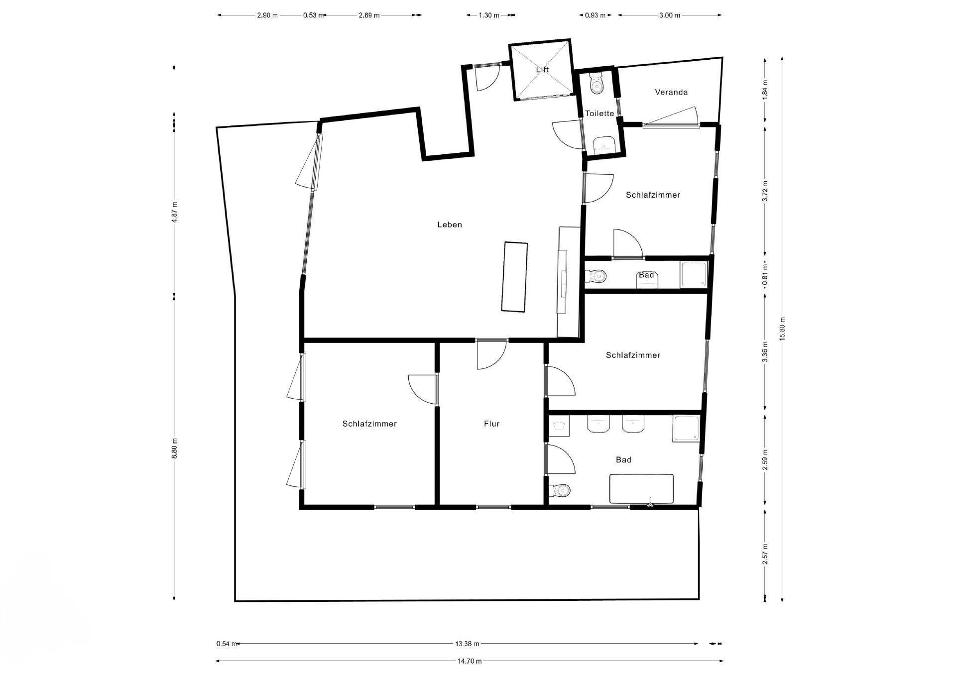 Grundriss Maße_MaxglanerHauptstrasse55