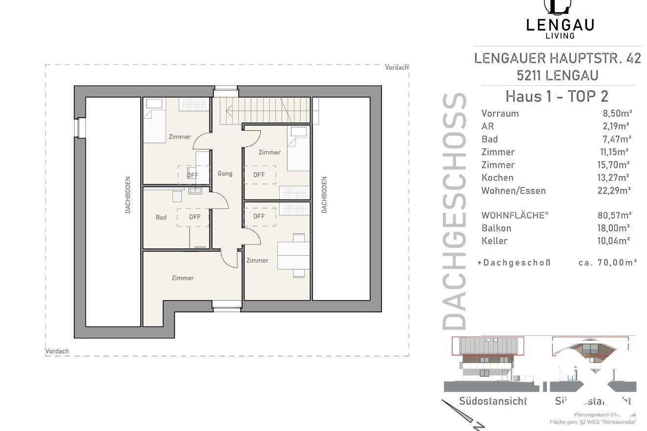 Wohnungsplan Dachgeschoss