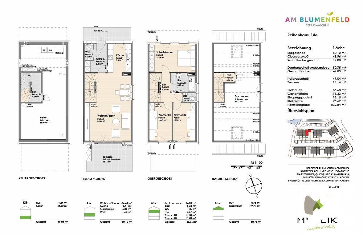 Plan Reihenhaus 14a