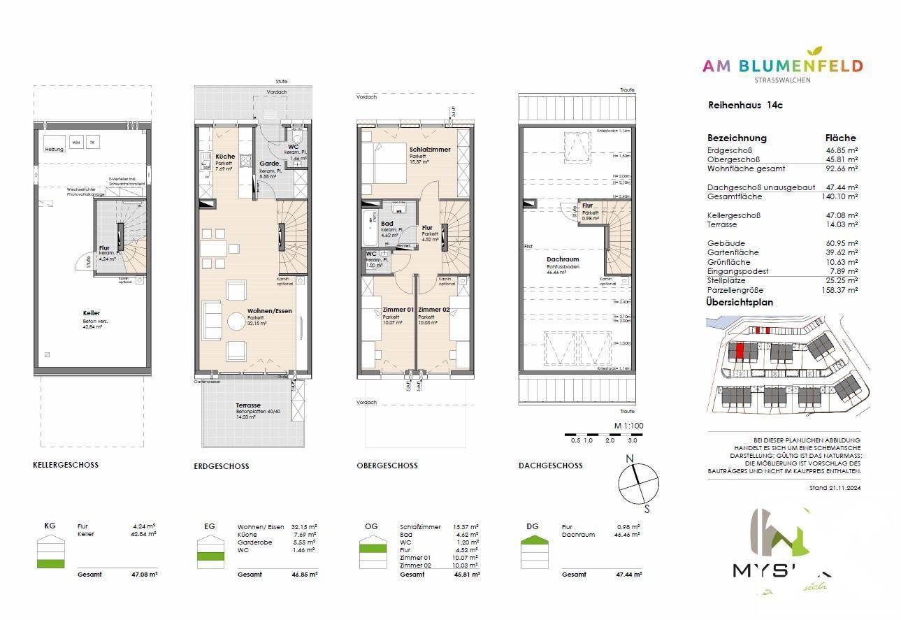 Plan Reihenhaus 14c