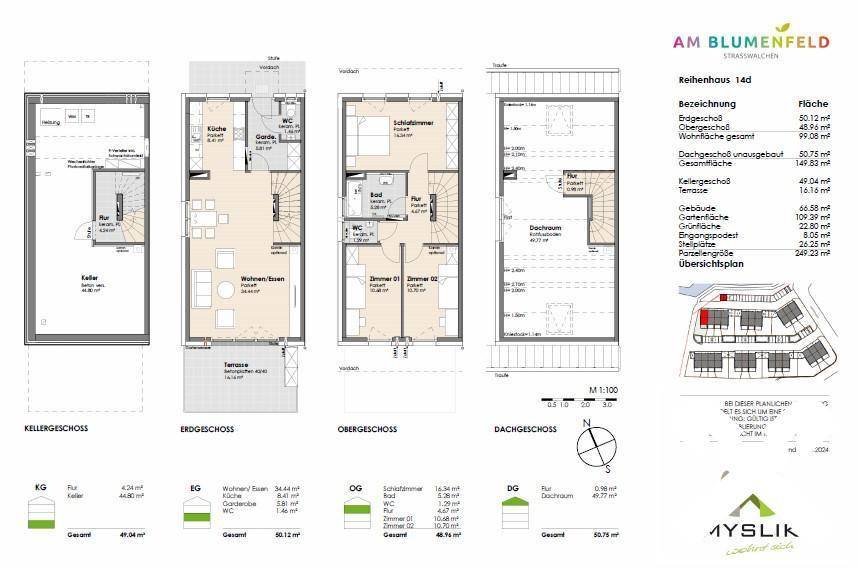 Plan Reihenhaus 14d