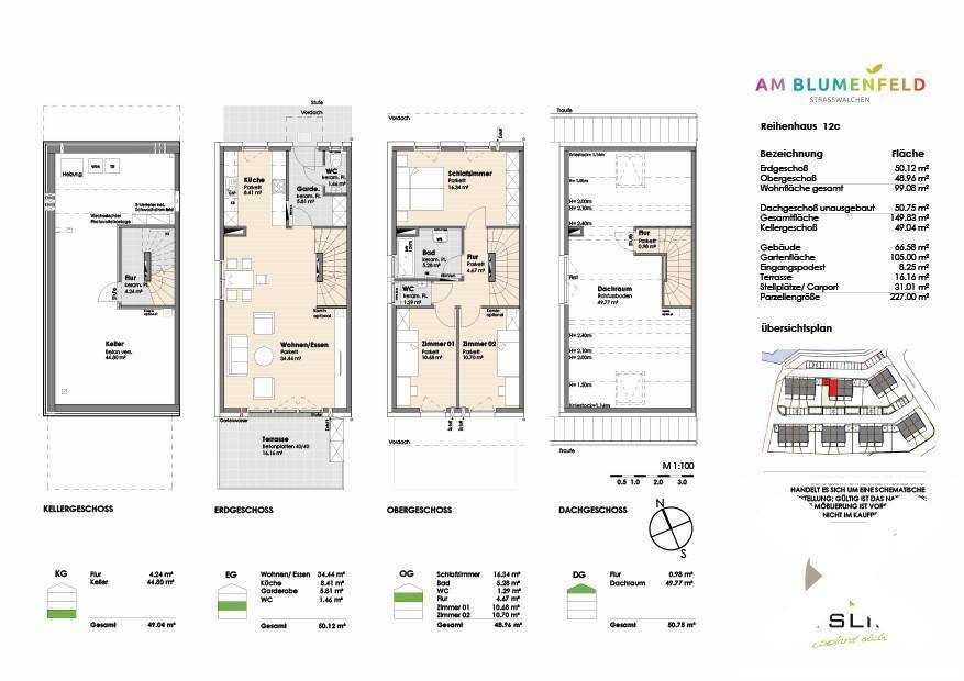 Plan Reihenhaus 12c