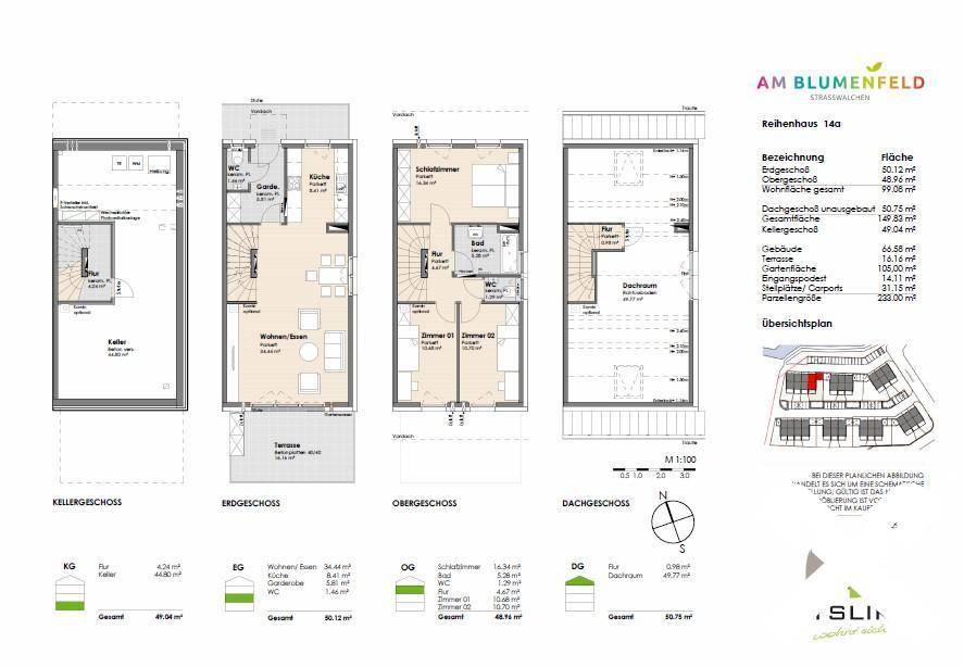 Plan Reihenhaus 14a