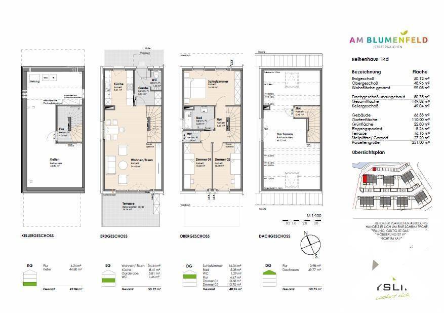 Plan Reihenhaus 14d