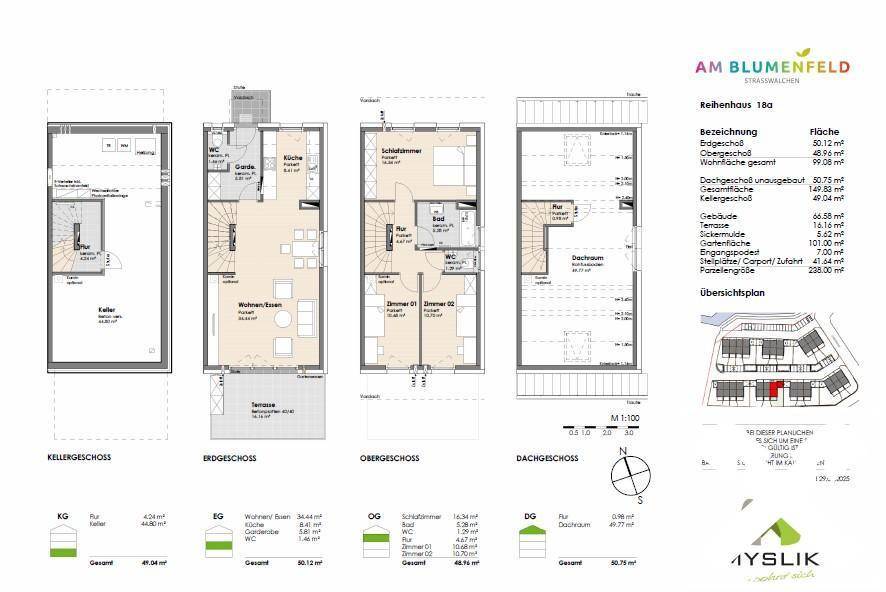 Plan Reihenhaus 18a