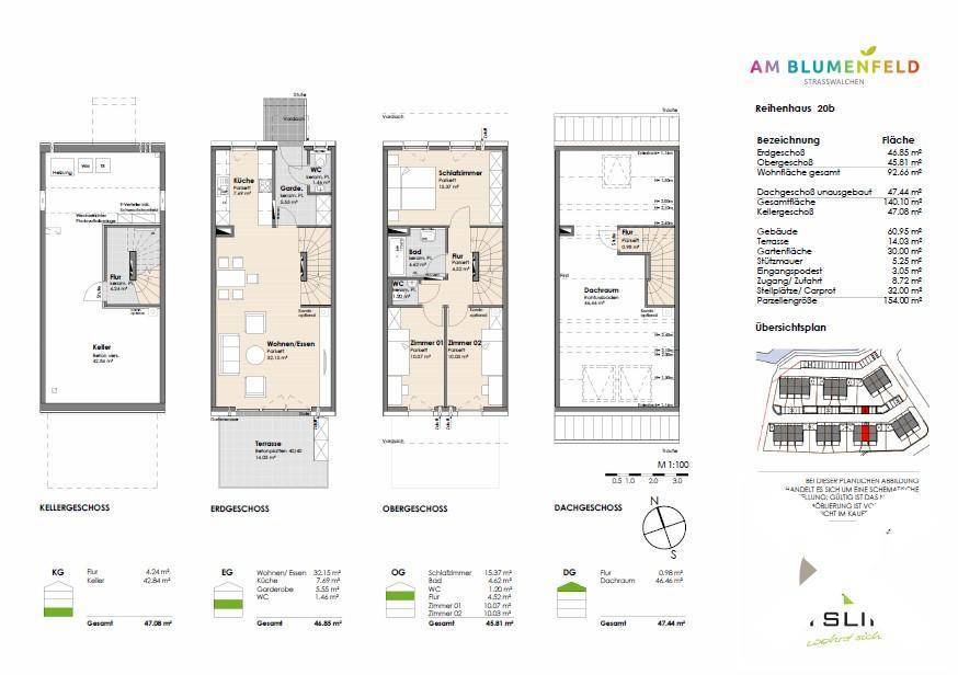 Plan Reihenhaus 20b