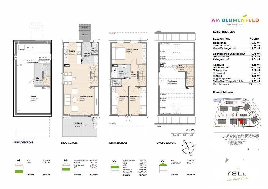 Plan Reihenhaus 20c