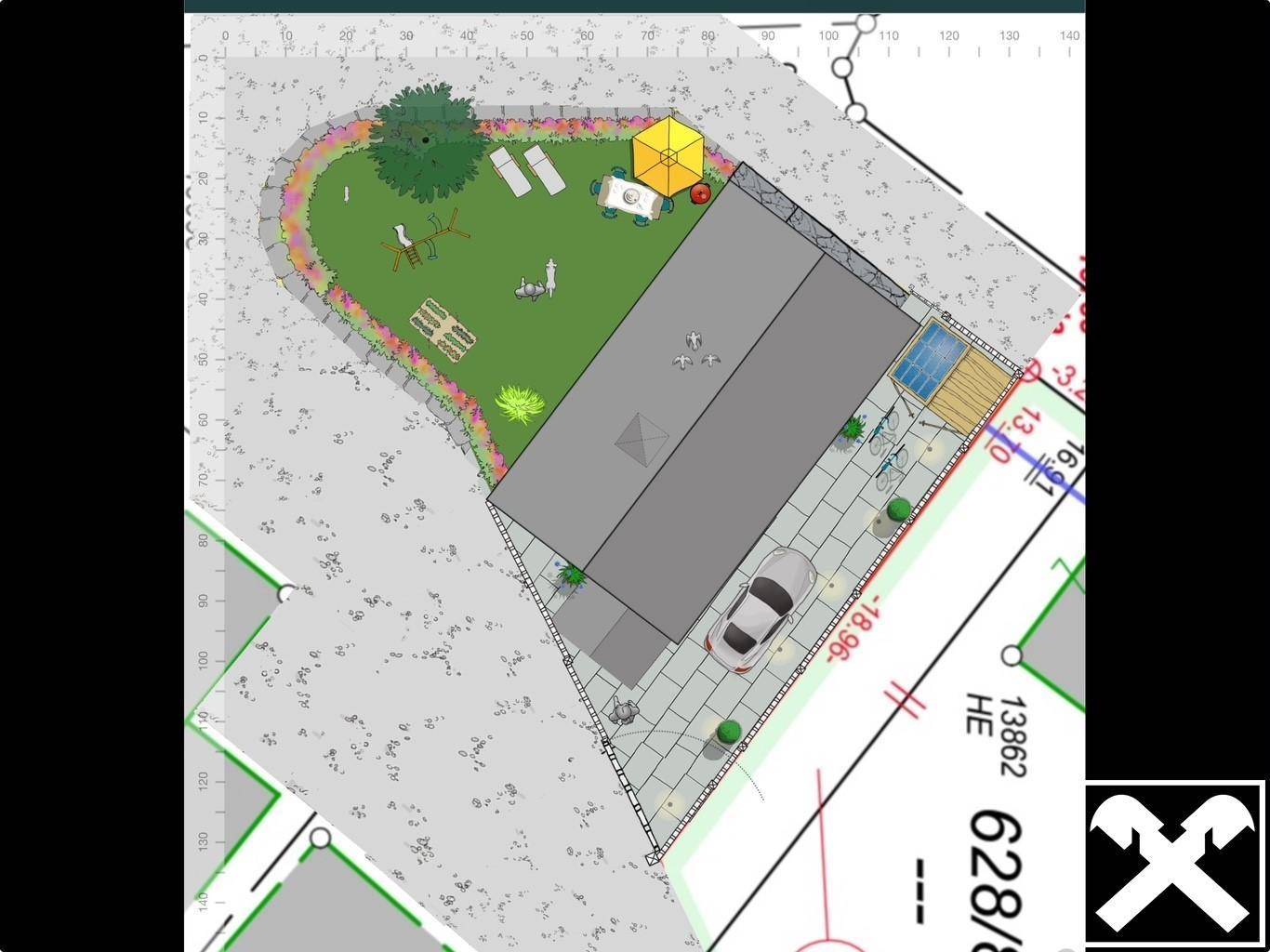 Visualisierung Umbaumöglichkeit Garten