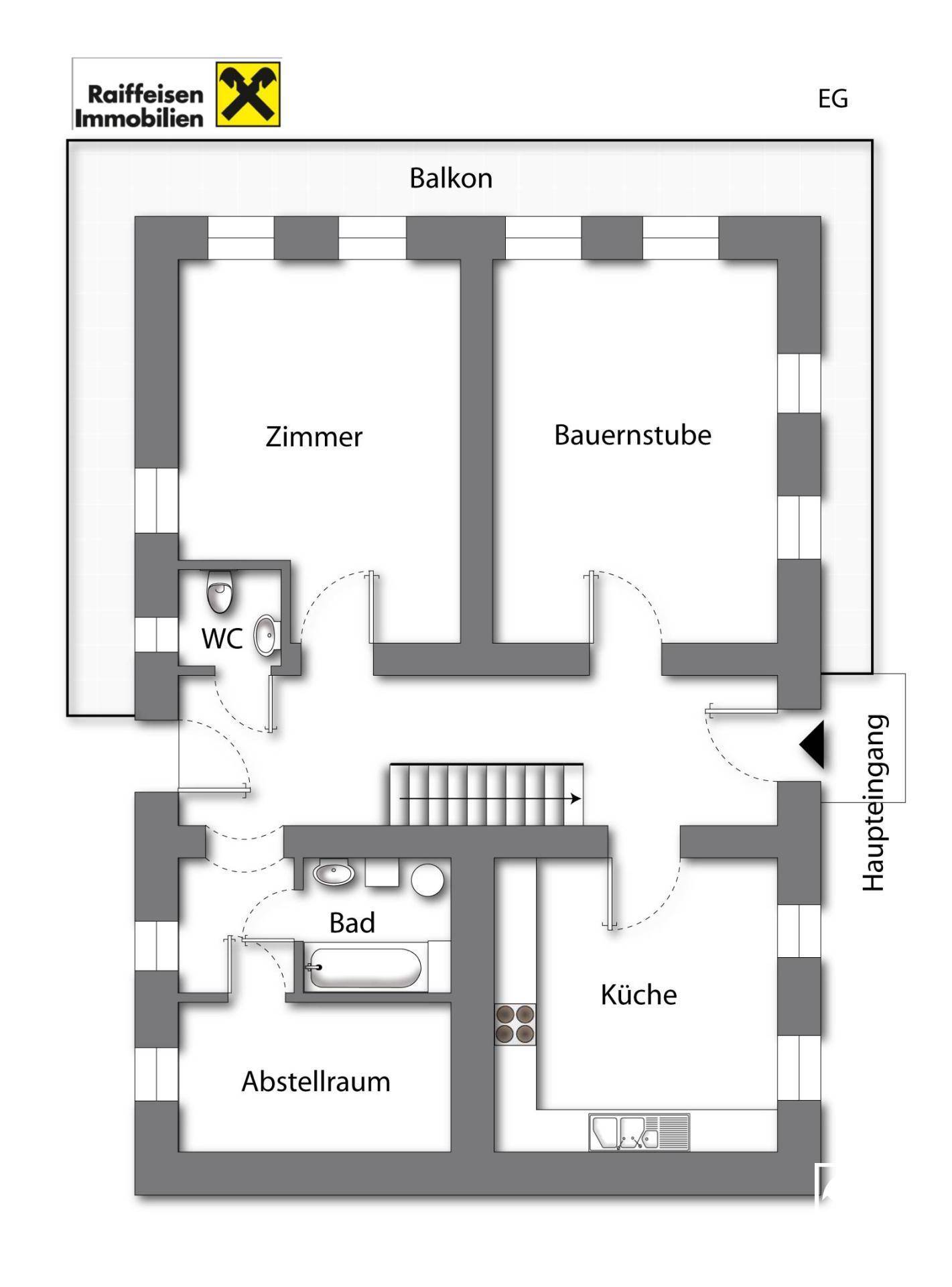 Plan Bauernhaus Grundriss EG