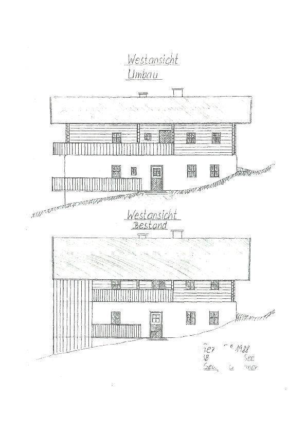 Westansicht Bauernhaus