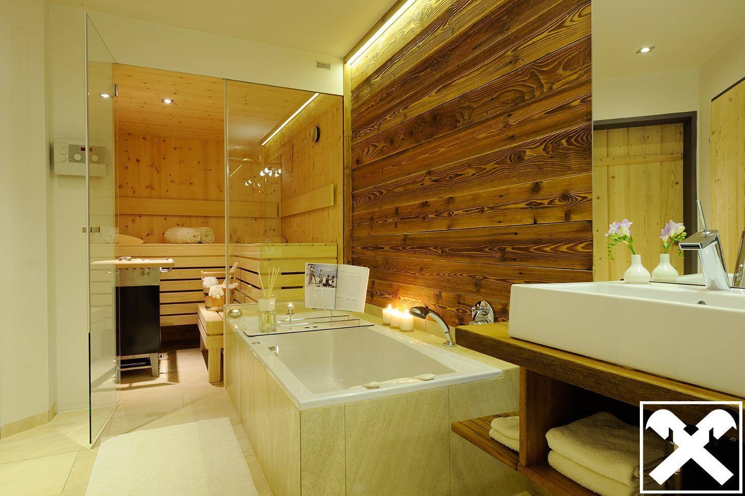 Badezimmer mit Sauna
