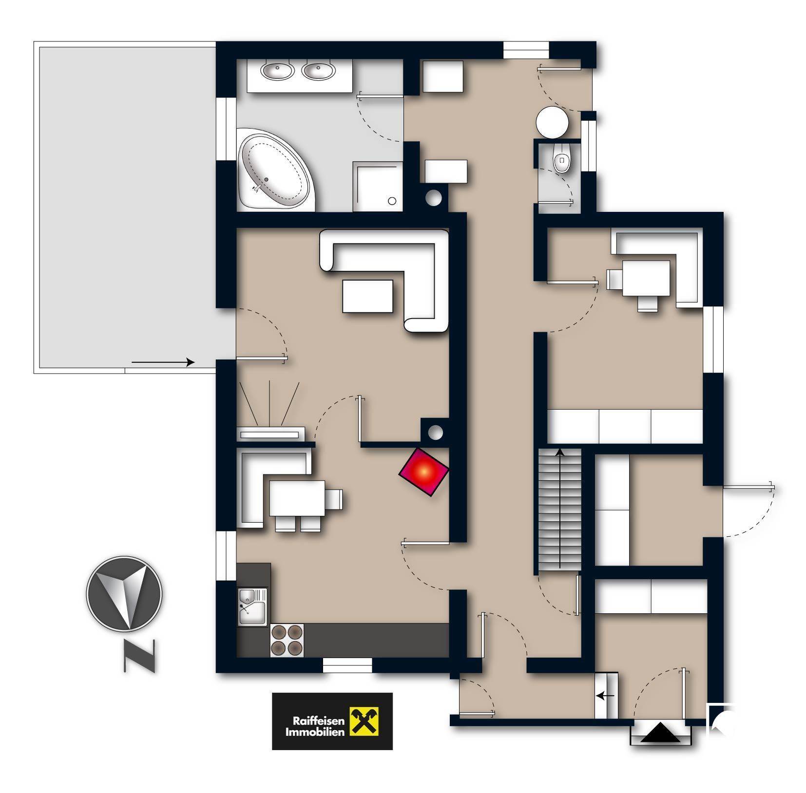 Grundrissplan Erdgeschoss
