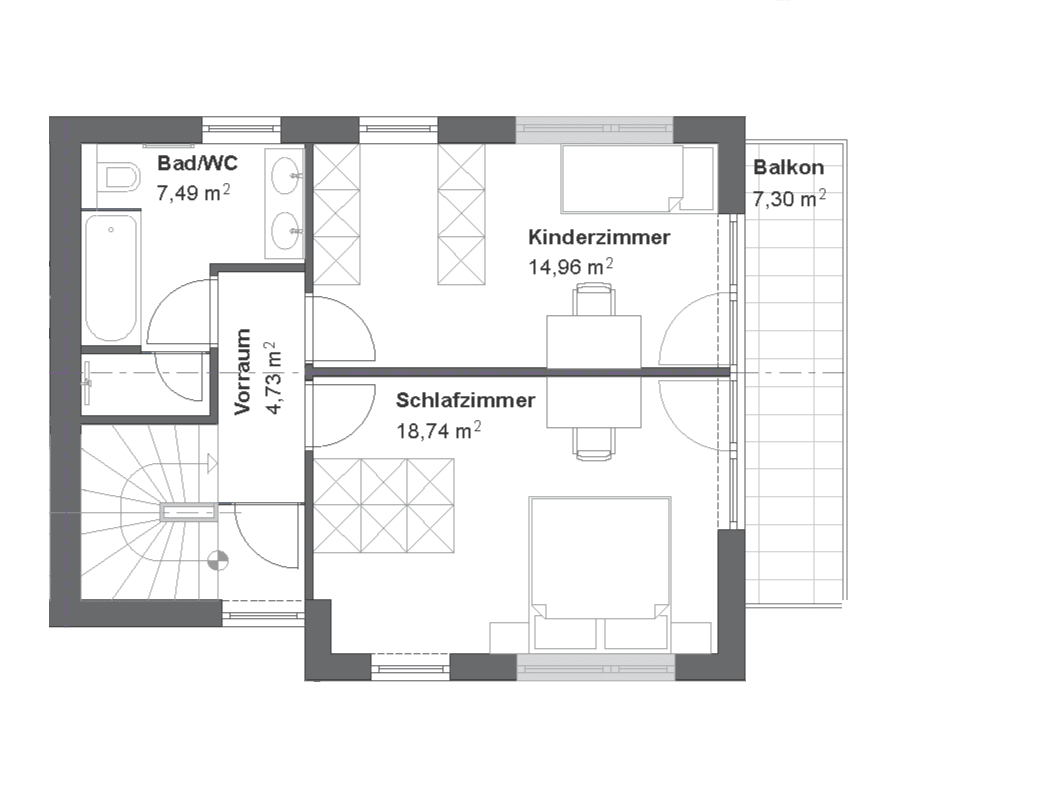 Plan OG Haus 1