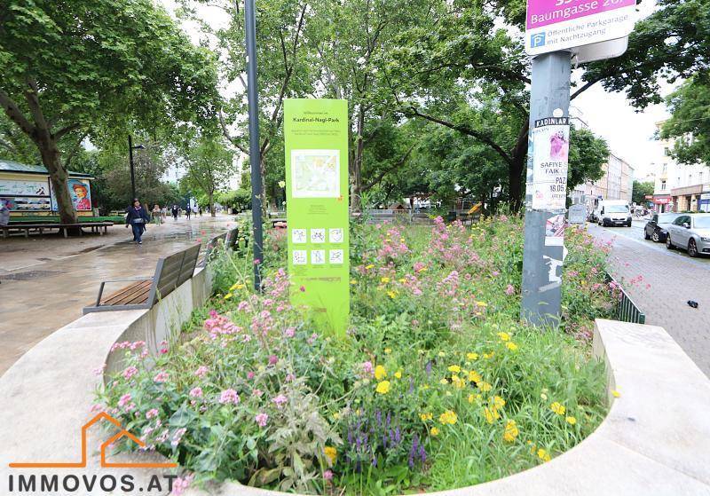 green area next to underground station