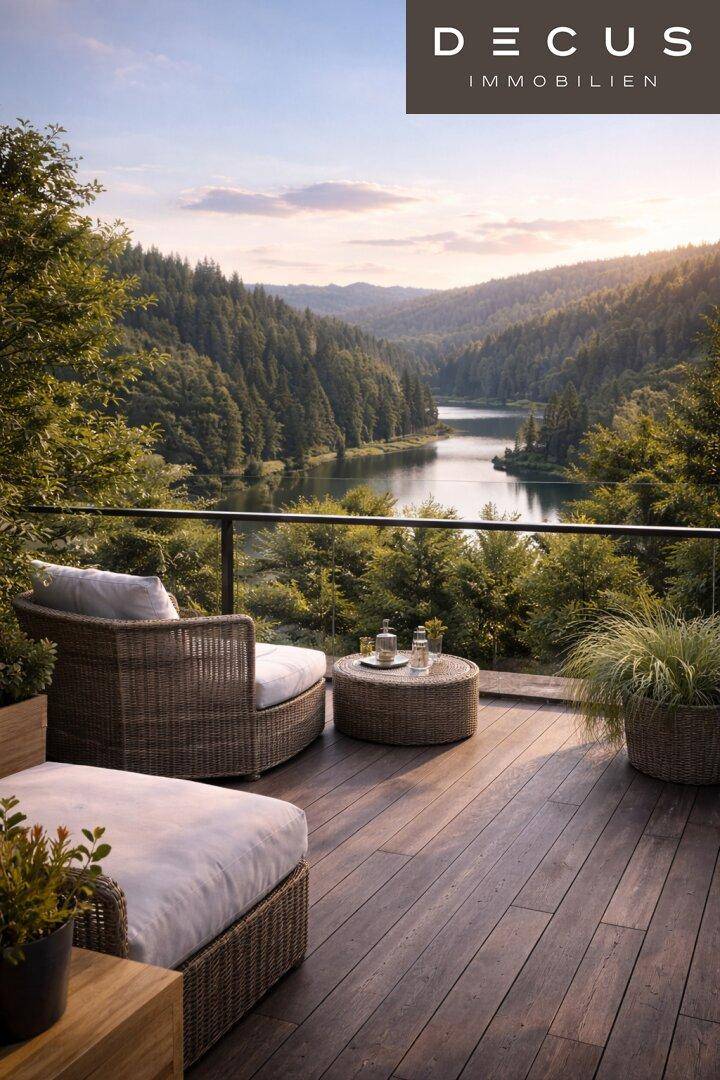 | Exklusives Doppelhaus am Bartberg in Pressbaum | Panoramalage mit Blick auf den Wienerwaldsee &amp; direkter Waldrandlage | Belagsfertig | – pohled 6