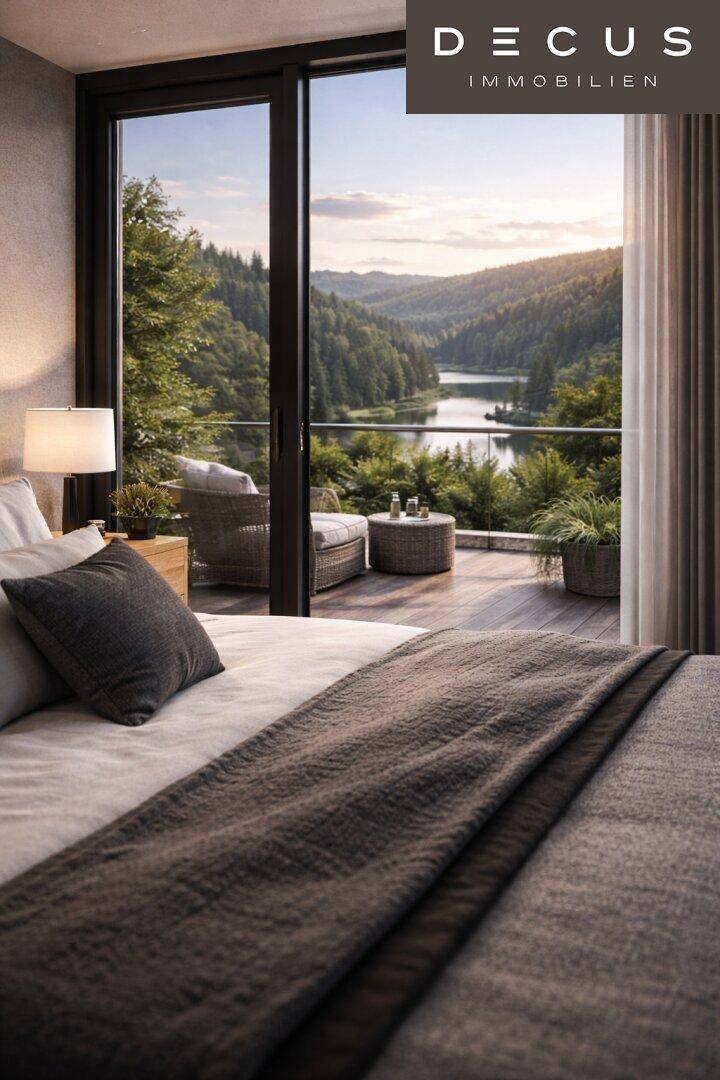 | Exklusive Villa am Bartberg in Pressbaum | Panoramablick auf den Wienerwaldsee &amp; direkte Waldrandlage | Schlüsselfertig | - Widok 3