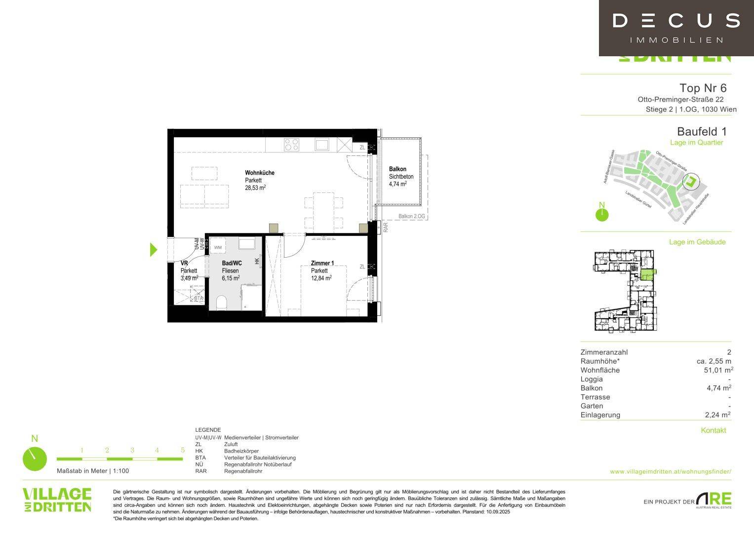 | PALAIS ROSE | BAUFELD 1 | MIETE | BEZUGSBEREIT OKTOBER 2026 | VILLAGE IM DRITTEN - Widok 5