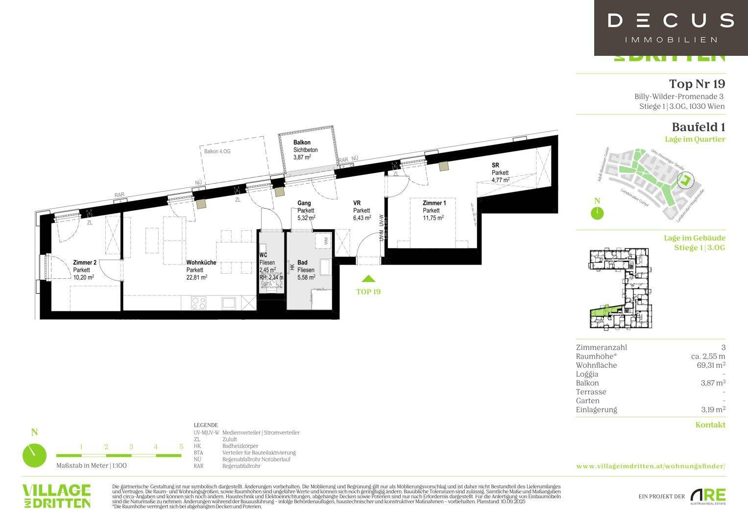 | PALAIS ROSE | BAUFELD 1 | MIETE | BEZUGSBEREIT OKTOBER 2026 | VILLAGE IM DRITTEN - Ansicht 5