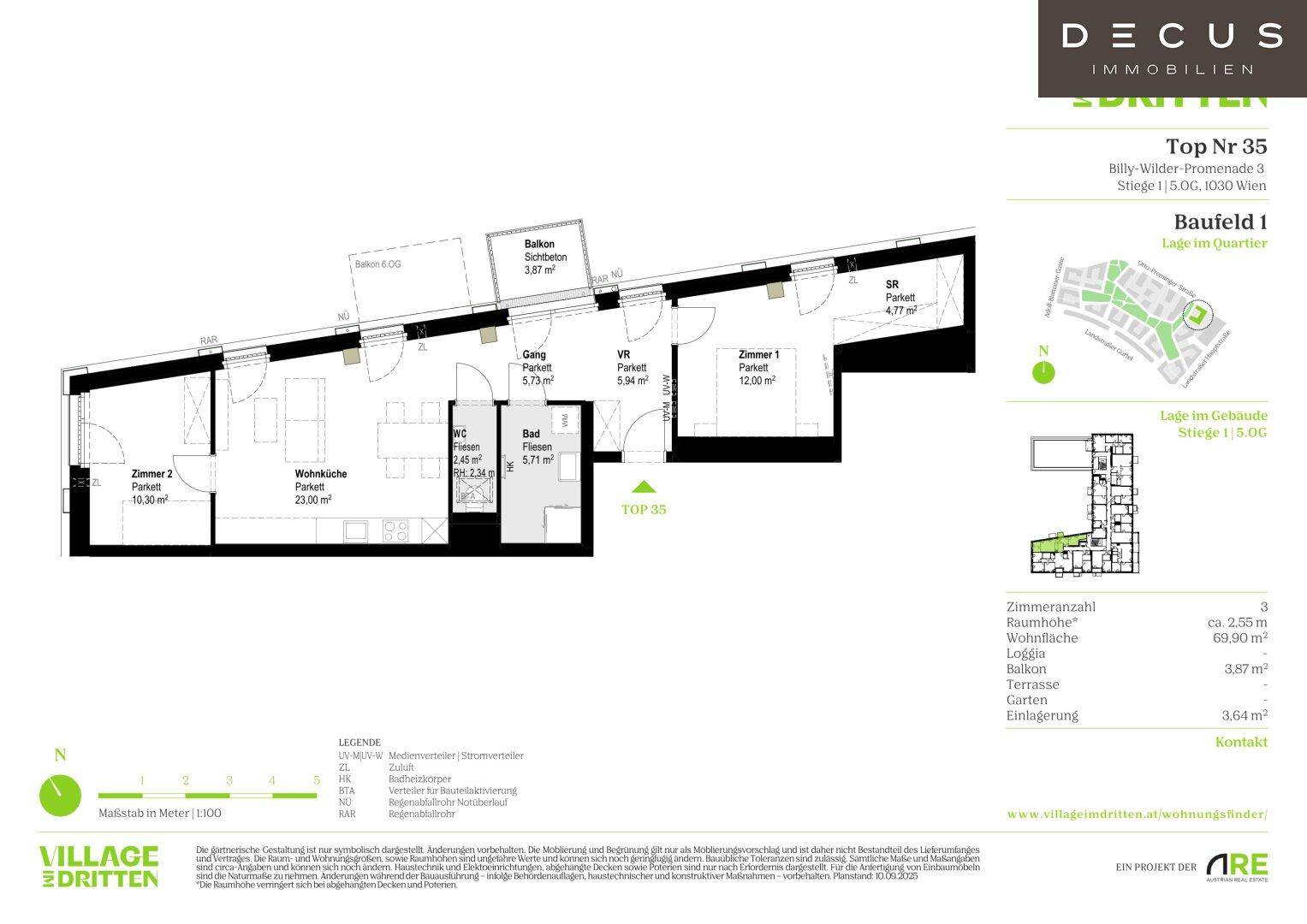 | PALAIS ROSE | BAUFELD 1 | MIETE | BEZUGSBEREIT OKTOBER 2026 | VILLAGE IM DRITTEN - Ansicht 5