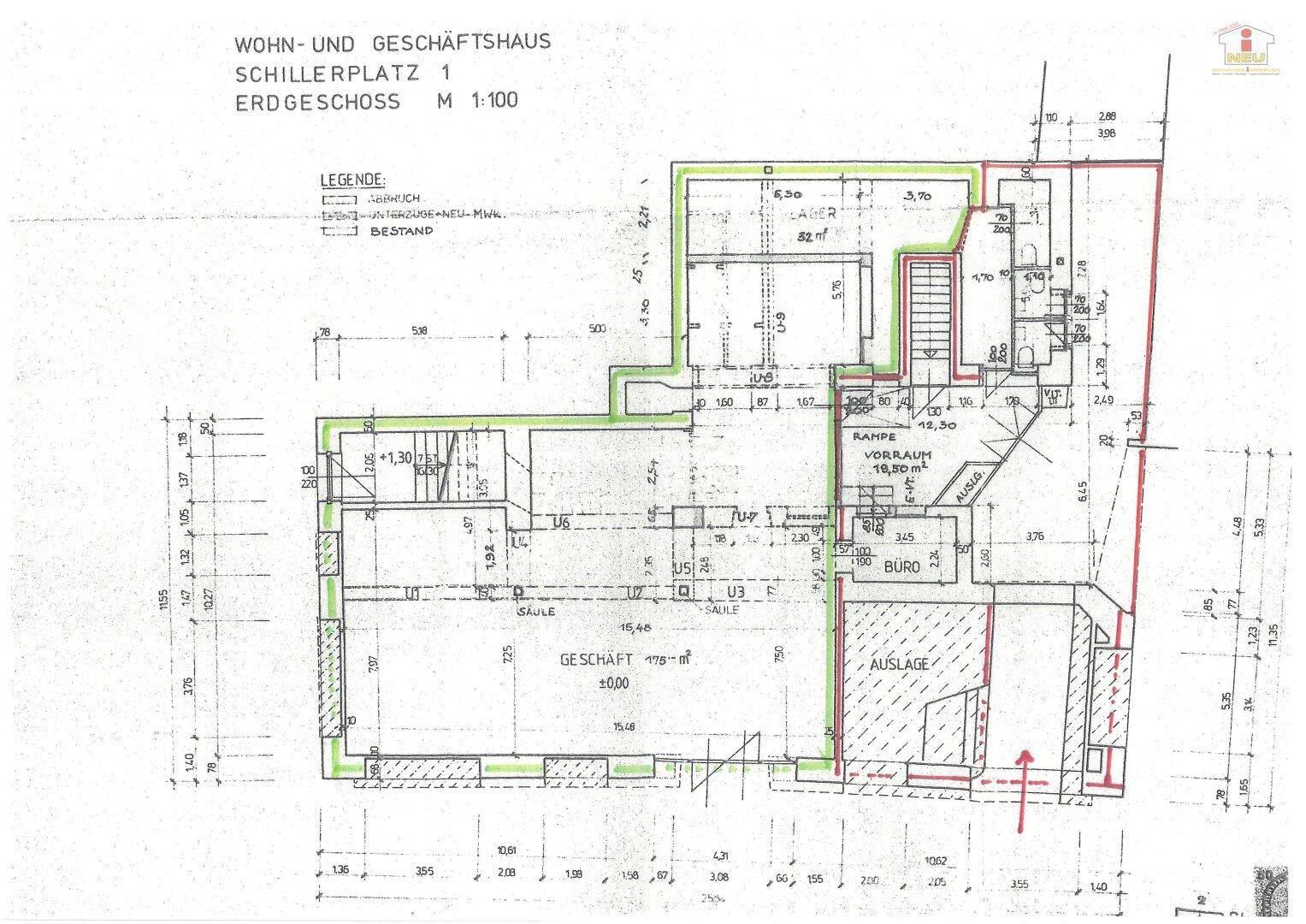 Wohn- und Geschäftshaus mit 550m² im Zentrum von Feldkirchen