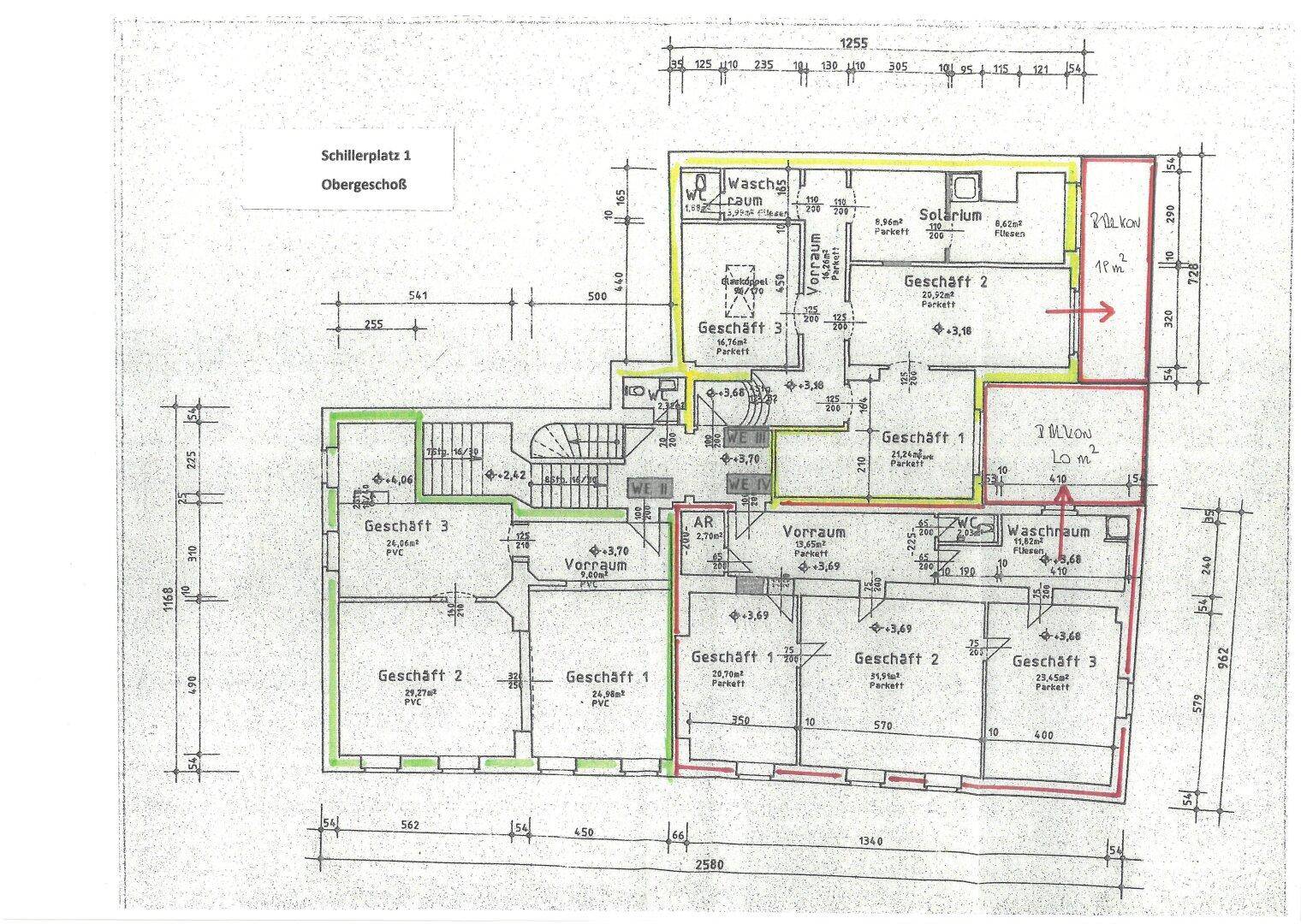 3 Wohn-/Geschäftseinheiten mit 280m² im Zentrum von Feldkirchen - Schillerplatz