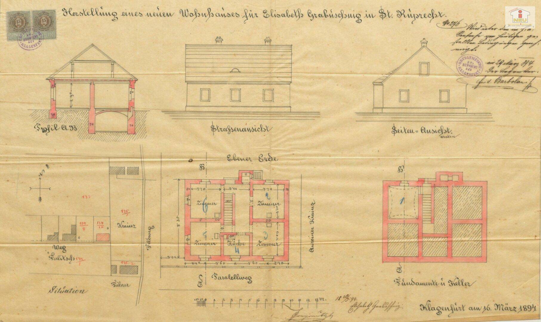 Schönes 135m² Wohnhaus mit schönen idyllischen 423m² Hofgrundstück - Klagenfurt